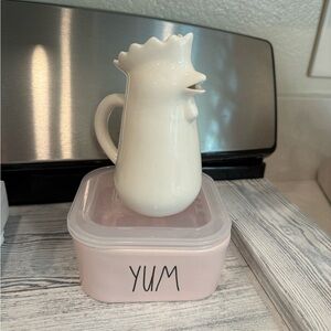 Ceramic rooster creamer. Rae Dunn piece not included